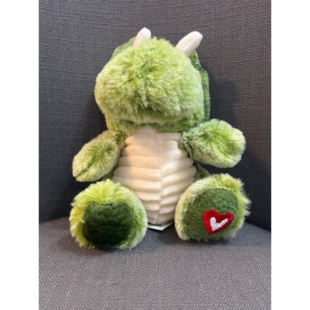 Kellytoy Green Triceratops Dinosaur‎ Plush Toy Heart Foot Stuffed Animal